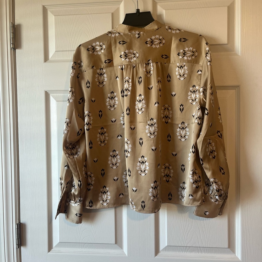 Ann Taylor Beige Floral Blouse - Picture 3 of 6